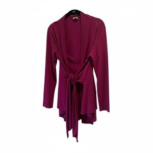 Acevog Magenta Tie-Front Cardigan - Size L